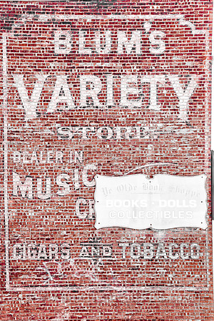 This fading ghost sign in the midtown section of Kingston advertises the once popular Blum’s Variety Store.