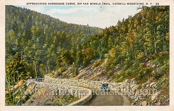 Approaching Horseshoe Curve, Rip Van Winkle Trail, Catskill Mountains, N.Y.