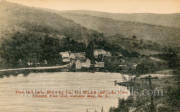 Pine Hill Lake, Showing Rip Van Winkle and Lake View Houses, Pine Hill, Catskill Mts., N.Y.