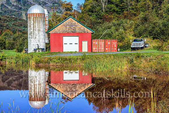 Bear Creek Landing, situated at the corner of Route 23A and Route 214 in Hunter, offers incredible year-round views of Hunter Mountain.