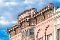 The Cory building on Wall Street in the Stockade District of Kingston, New York was constructed circa 1900 in the Queen Anne architectural style.