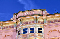 The Cory building on Wall Street in the Stockade District of Kingston, New York was constructed circa 1900 in the Queen Anne architectural style.