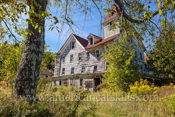 The abandoned Cold Spring House is located in the Catskills at Tannersville, Greene County, New York.