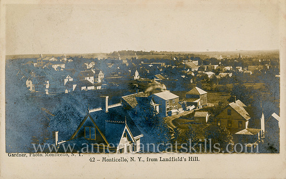 Photograph by George M. Gardner titled "Monticello, N.Y., from Landfield's Hill"
