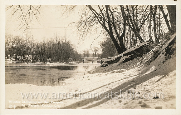 Vintage photograph by Louis E. Jones titled "Winter Morning on the Esopus."