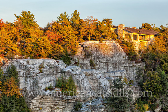 Lake Minnewaska is located high upon the Shawangunk Ridge at the Minnewaska State Park Preserve.