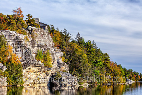 Lake Minnewaska is located high upon the Shawangunk Ridge at the Minnewaska State Park Preserve.