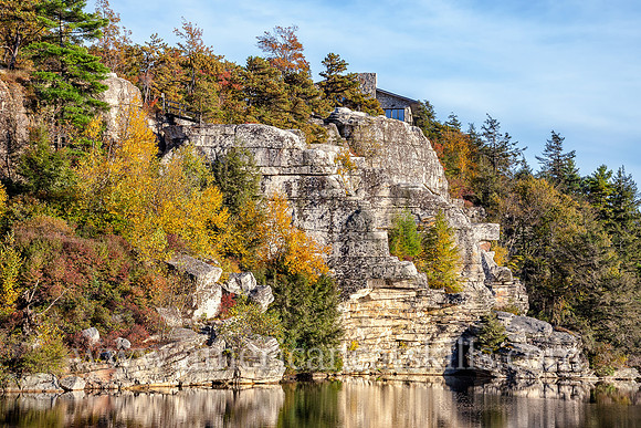Lake Minnewaska is located high upon the Shawangunk Ridge at the Minnewaska State Park Preserve.