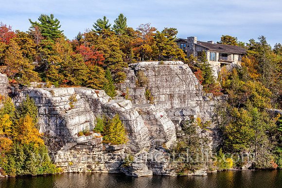 Lake Minnewaska is located high upon the Shawangunk Ridge at the Minnewaska State Park Preserve.