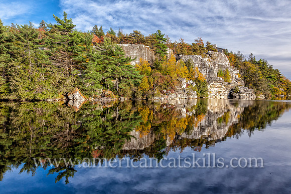 Lake Minnewaska is located high upon the Shawangunk Ridge at the Minnewaska State Park Preserve.