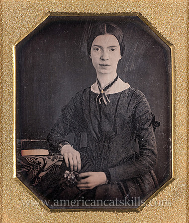 Emily Dickinson, half length portrait, circa 1846-1847