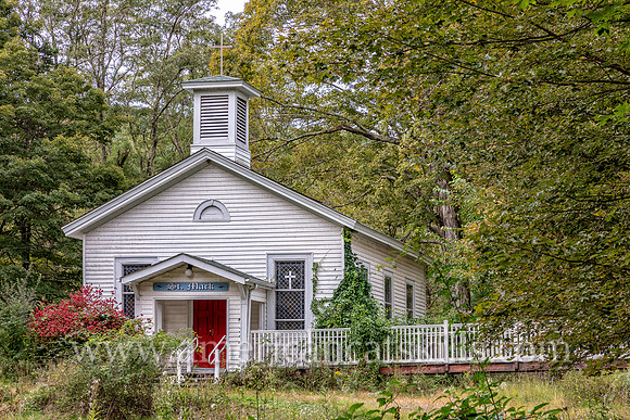 Saint Mark’s Church, located along the Delaware River in Lackawaxen, was constructed in 1848 on grounds donated by the Delaware and Hudson Canal Company.