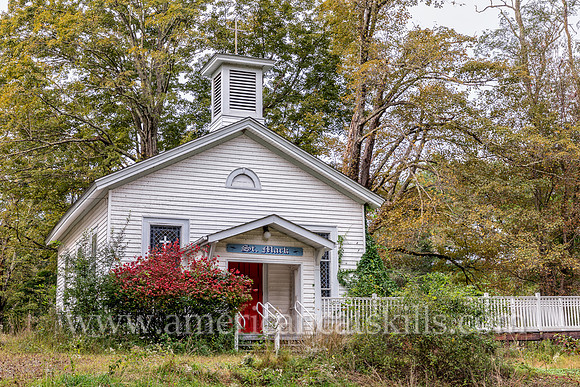 Saint Mark’s Church, located along the Delaware River in Lackawaxen, was constructed in 1848 on grounds donated by the Delaware and Hudson Canal Company.