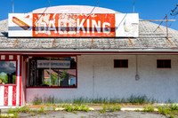 Fiddle’s Dari-King, a 40 year old food, yogurt and ice scream stand, stands closed in the hamlet of Parksville.