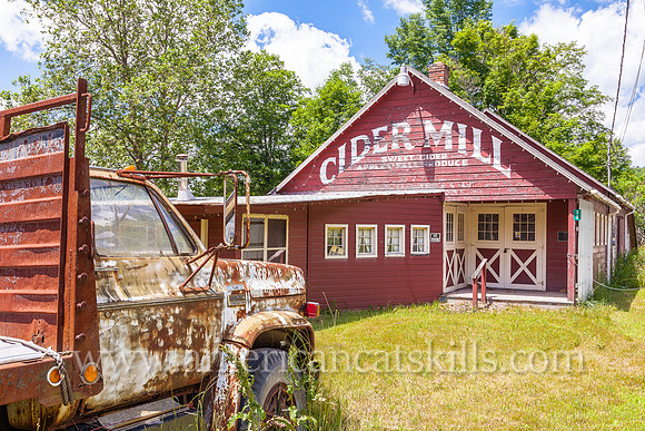 The closed and vacant Cider Mill is located within the small Sullivan County hamlet of North Branch.
