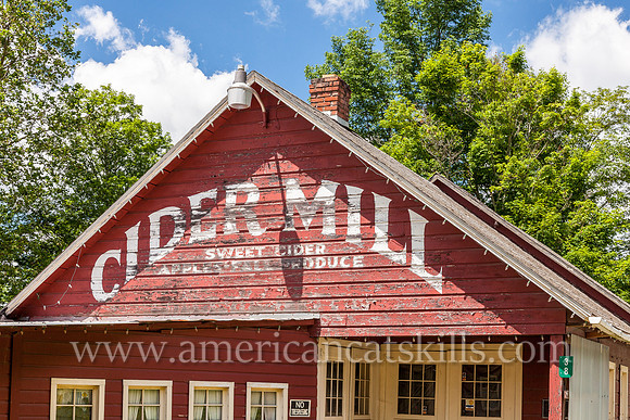 The closed and vacant Cider Mill is located within the small Sullivan County hamlet of North Branch.