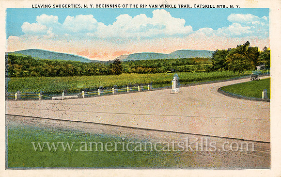 Leaving Saugerties, N. Y., Beginning of the Rip Van Winkle Trail, Catskill Mts., N. Y.