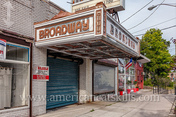 The abandoned Broadway Theatre in Monticello, New York was a classic single screen theater.