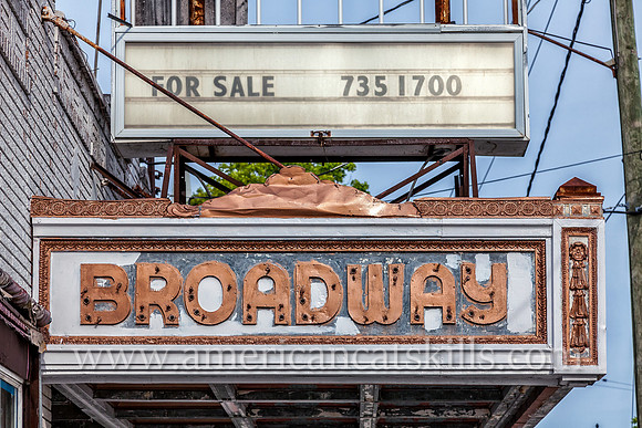 The abandoned Broadway Theatre in Monticello, New York was a classic single screen theater.