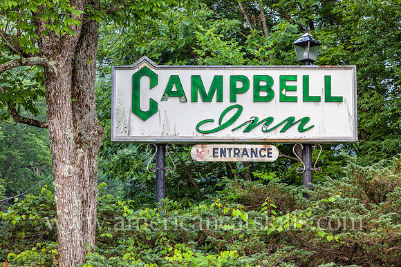 The now abandoned Campbell Inn was once a famous resort located in the iconic fishing haven of Roscoe, New York.
