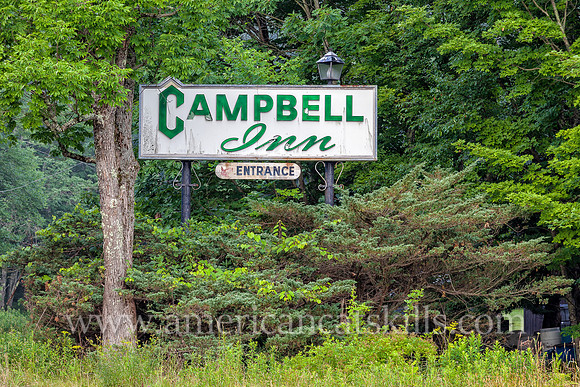 The now abandoned Campbell Inn was once a famous resort located in the iconic fishing haven of Roscoe, New York.