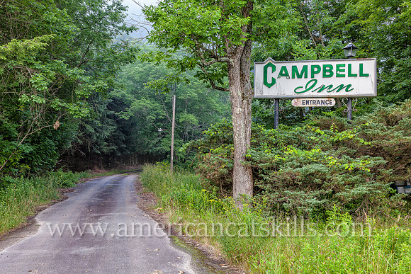 The now abandoned Campbell Inn was once a famous resort located in the iconic fishing haven of Roscoe, New York.