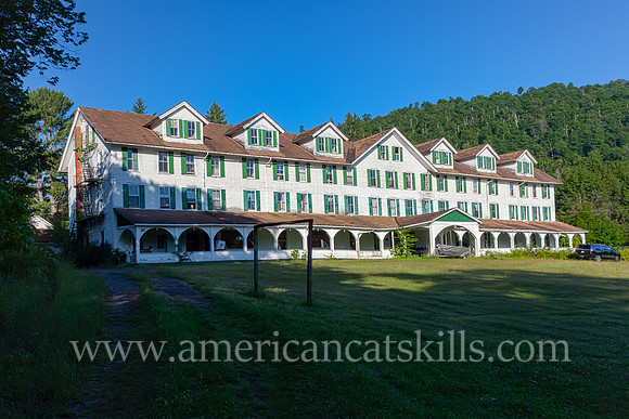 The now abandoned Campbell Inn was once a famous resort located in the iconic fishing haven of Roscoe, New York.