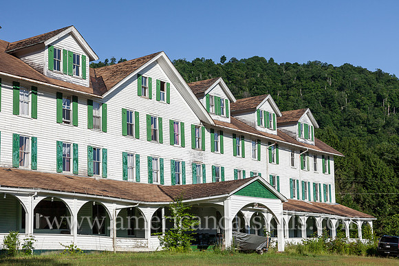The now abandoned Campbell Inn was once a famous resort located in the iconic fishing haven of Roscoe, New York.
