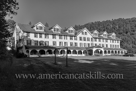 The now abandoned Campbell Inn was once a famous resort located in the iconic fishing haven of Roscoe, New York.
