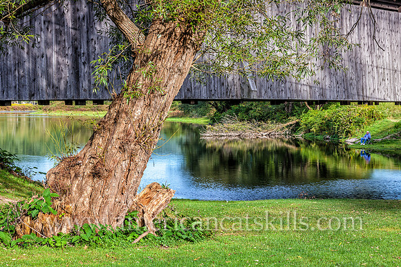 The Downsville Covered Bridge, in Downsville, New York, was constructed in 1854 by Robert Murray, a noted bridge builder.