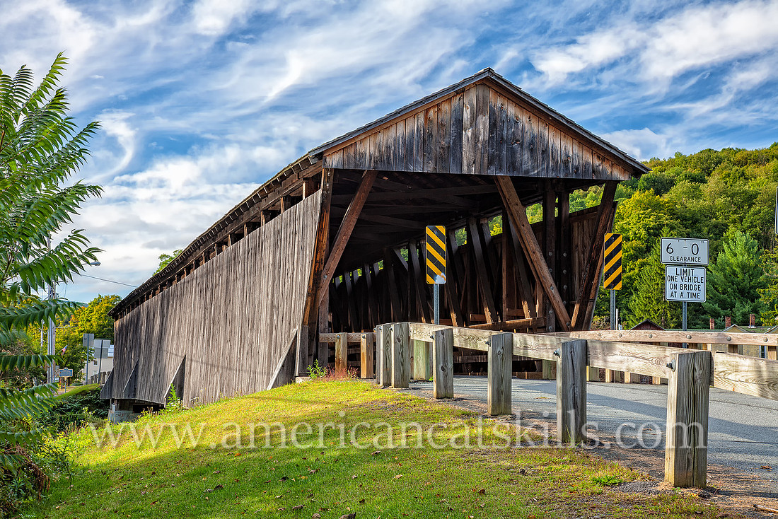 The Downsville Covered Bridge, in Downsville, New York, was constructed in 1854 by Robert Murray, a noted bridge builder.