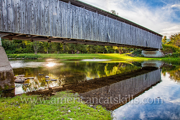 The Downsville Covered Bridge, in Downsville, New York, was constructed in 1854 by Robert Murray, a noted bridge builder.