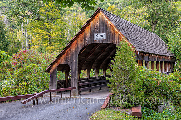 Photograph of Friendship Manor Covered Bridge, also known as Pine Hill Covered Bridge, located in Pine Hill in the central Catskills.