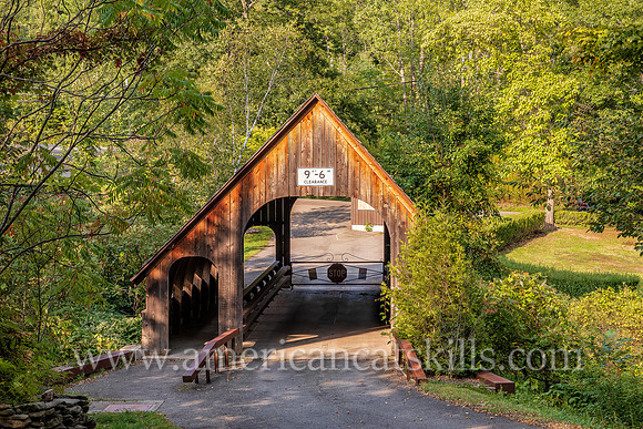 Photograph of Friendship Manor Covered Bridge, also known as Pine Hill Covered Bridge, located in Pine Hill in the central Catskills.