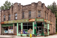 Abandoned pharmacy building at the hamlet of Parksville, Sullivan County, New York.