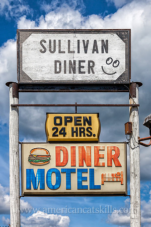 Photo of the long-abandoned Sullivan Diner, formerly the Restop Diner, located at the hamlet of Parksville in Sullivan County, New York.