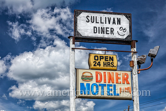 Photo of the long-abandoned Sullivan Diner, formerly the Restop Diner, located at the hamlet of Parksville in Sullivan County, New York.