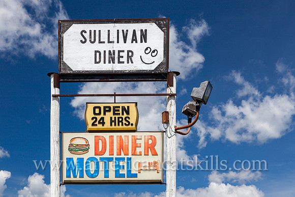 Photo of the long-abandoned Sullivan Diner, formerly the Restop Diner, located at the hamlet of Parksville in Sullivan County, New York.