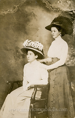 Portrait, Two Well-dressed Woman by S. S. Wheeler