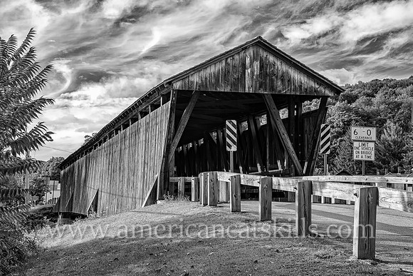 The Downsville Covered Bridge, in Downsville, New York, was constructed in 1854 by Robert Murray, a noted bridge builder.