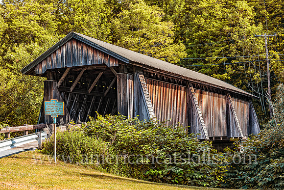 The Livingston Manor Covered Bridge, formerly known as the Mott Flats Bridge and more recently as the Vantran Bridge, was originally built in 1860 by John Davidson.