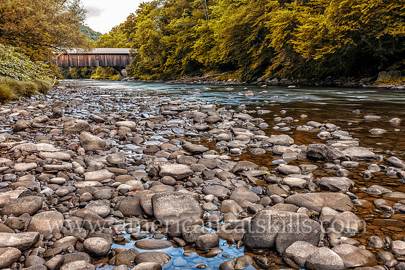 The Livingston Manor Covered Bridge, formerly known as the Mott Flats Bridge and more recently as the Vantran Bridge, was originally built in 1860 by John Davidson.