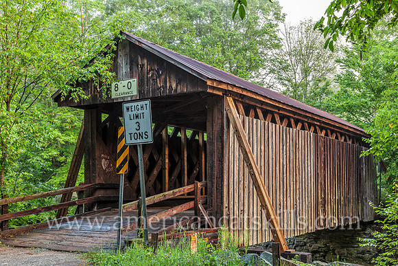 The Bendo Covered Bridge crosses the Willowemoc Creek near the small hamlet of Debruce in Sullivan County.