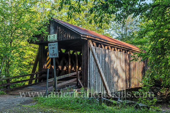 The Bendo Covered Bridge crosses the Willowemoc Creek near the small hamlet of Debruce in Sullivan County.