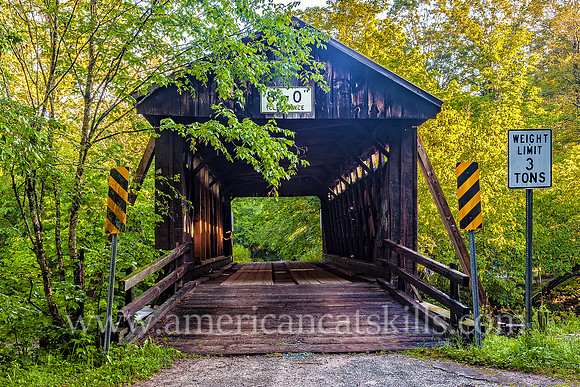 The Bendo Covered Bridge crosses the Willowemoc Creek near the small hamlet of Debruce in Sullivan County.