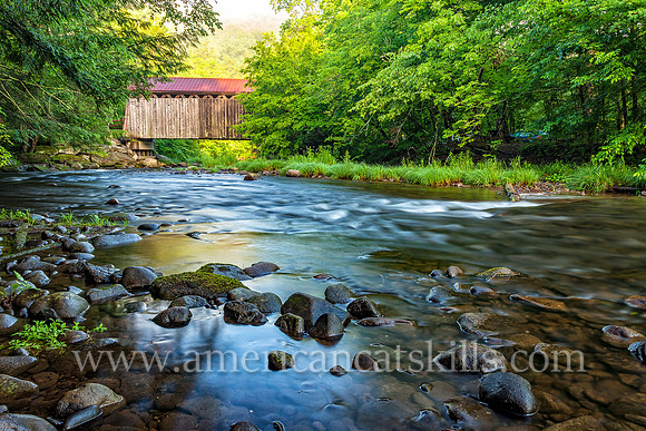 The Bendo Covered Bridge crosses the Willowemoc Creek near the small hamlet of Debruce in Sullivan County.