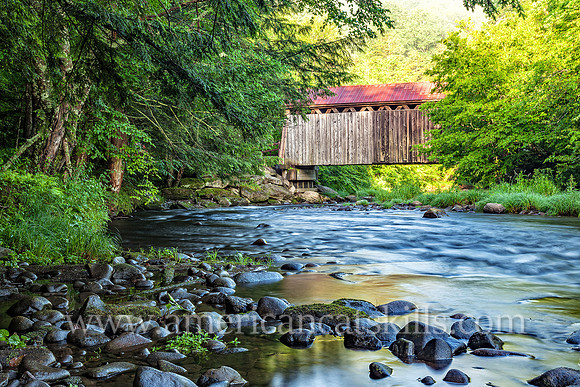The Bendo Covered Bridge crosses the Willowemoc Creek near the small hamlet of Debruce in Sullivan County.