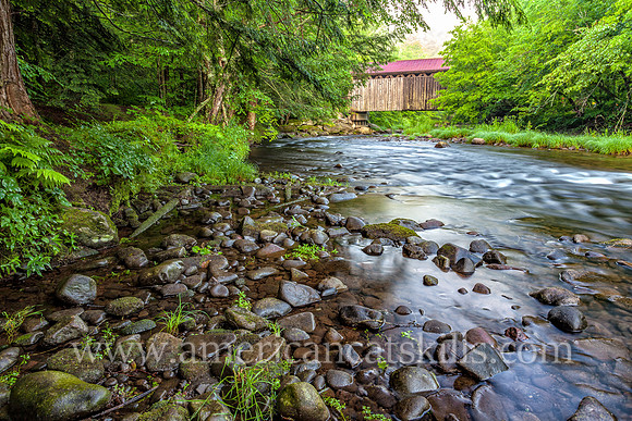 The Bendo Covered Bridge crosses the Willowemoc Creek near the small hamlet of Debruce in Sullivan County.