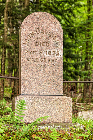 Grave site for John Davidson, builder of the Bendo Covered Bridge, the Livingston Manor Covered Bridge and the Beaverkill Covered Bridge.