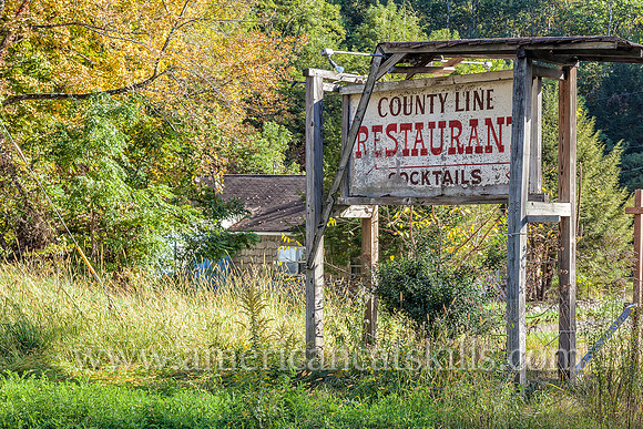 The once popular County Line Restaurant, as its name implies, sits on the border of Ulster County and Sullivan County in the small hamlet of Spring Glen.